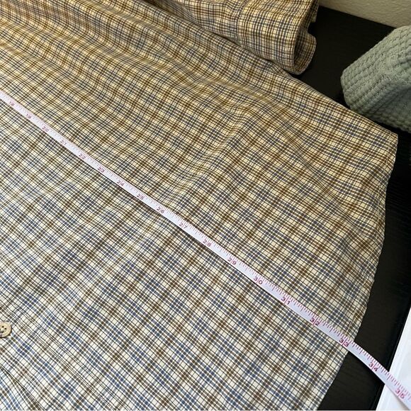 ✨ Carhartt Men’s Plaid Button Down Shirt Tan Blue 2XL Tall - Picture 10 of 10